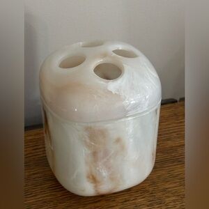 Vintage 80s Celluloid Toothbrush Holder